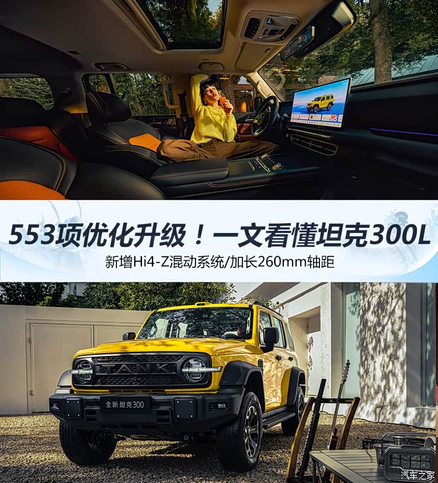 553项优化升级！新增Hi4-Z混动/加长260mm轴距 一文看懂坦克300L